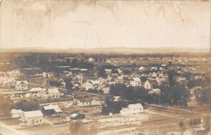 Mandan North Dakota Bird's Eye View Of Town, Real Photo Vintage Postcard U13375