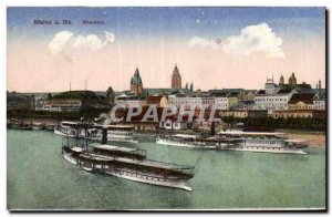 Old Postcard Mainz Rheinkal