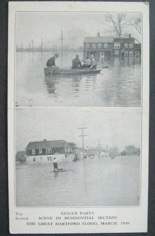 Rescue Party Residential Section Great Hartford Flood 1936