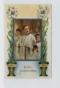 gr316 - Embossed art Easter Greetings - altar boys - post...