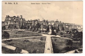 Queen Square, St John, New Brunswick, Used 1906 Cork Cancel