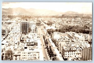 Mexico Postcard Aerial Building Road View 1952 Posted Vintage RPPC Photo