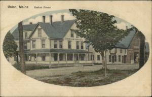Union ME Burton House 1907 Used Postcard