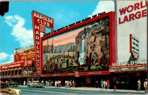 Streetview of Harolds Club, Reno NV c1960 Vintage Postcard C54