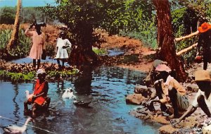 Washerwomen Lessiveuses Port-au-Prince Haiti 1977 