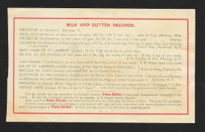 VICTORIAN TRADE CARD Pain-Killer Cow Statistics Pietertje