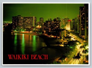 Waikiki Beach Hawaii Vintage Unposted Postcard