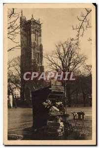 Postcard Old Paris St Jacques Tower