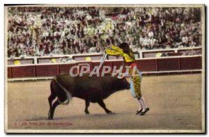 Old Postcard Bullfight Bullfight Un buen by banderillas