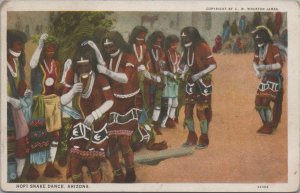 Postcard Native American Hopi Snake Dance Arizona AZ