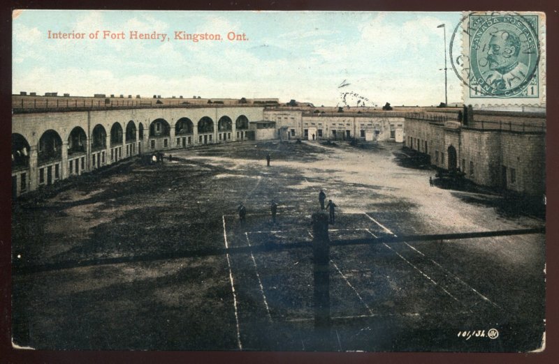 h2134 - KINGSTON Ontario Postcard 1908 Fort Hendry Interior