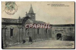 Old Postcard Facade De La Chapelle ND Rochefort Du Gard