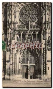 Old Postcard Senlis La Cathedrale South Portal