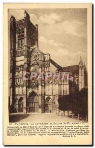 Old Postcard Auxerre The Cathedral Church of St Etienne