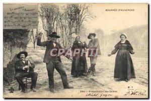 Old Postcard Folklore Auvergne The bourree Presentation ladies