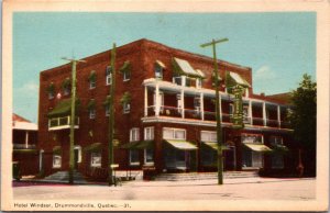 Canada Quebec Drummondville Hotel Windsor Vintage Postcard C041