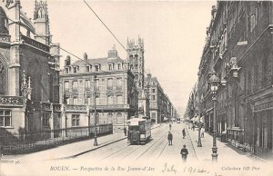 br104806 perspective de la rue jeanne d arc rouen france tram tramway