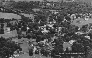 Lakeville Connecticut Aerila View Of Town Antique Postcard K19445 