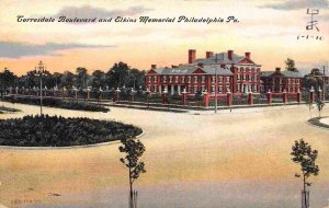 Torresdale Boulevard Elkins Memorial Philadelphia Pennsylvania 1910c postcard