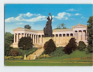 Postcard Bavaria Statue, Munich, Germany