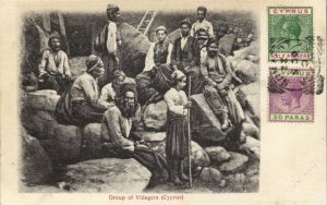 cyprus, Group of Villagers (1922) Postcard