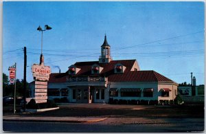 Colonial Restaurant Fort Wayne Indiana Steak Fish Chicken Dinners Lunch Postcard