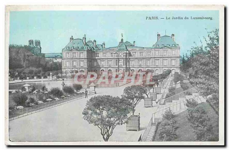 CARTE Postale Old Paris Luxembourg Gardens