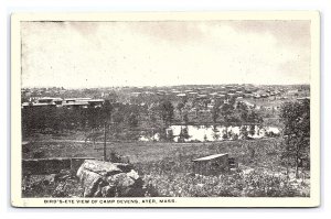 Postcard Bird's-Eye View Of Camp Devens Ayer Mass. Massachusetts U. S. Army