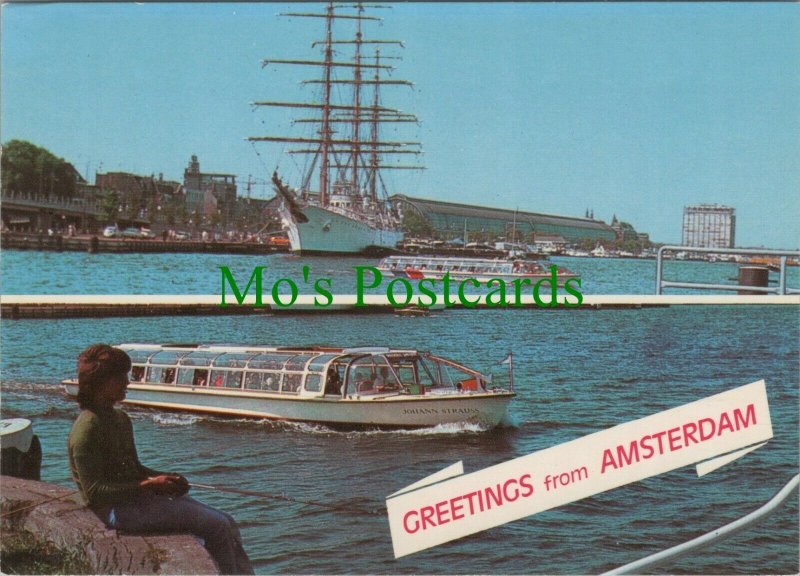 Netherlands Postcard - Greetings From Amsterdam  RR8915