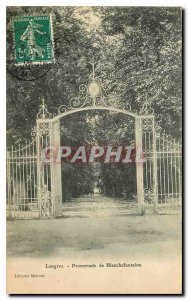 Old Postcard Langres Promenade Blanchefontaine