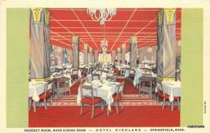 1940s Highland Hotel Interior Furniture Springfield Massachusetts Teich 8164 