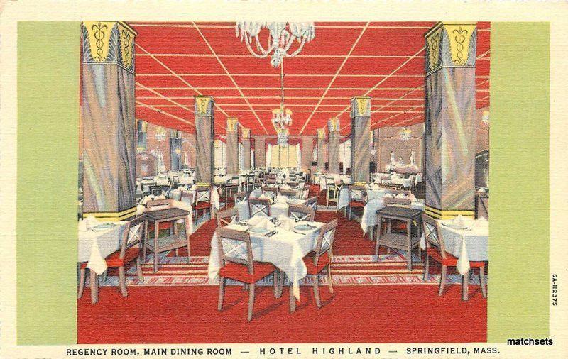 1940s Highland Hotel Interior Furniture Springfield Massachusetts Teich 8164 