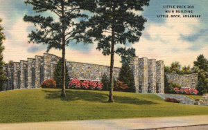 Vintage Postcard 1930's Little Rock Zoo Main Building Little Rock Arkansas AK