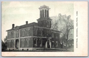 K46/ Holton Kansas Postcard c1910 Central School Building 527