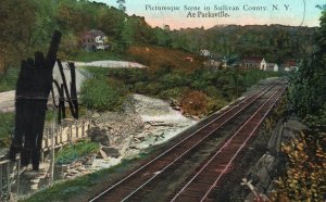 13356 Railroad Scene in Sullivan County, Parksville, New York