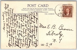 Yoho National Park Canada 1939 Postcard Cathedral Park