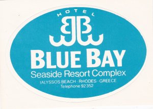 Greece Rhodes Ialyssos Beach Blue Bay Seaside Resort Complex Vintage Luggage ...