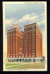 Amarillo, Texas/TX Postcard, Hotel Herring, Largest Hotel In Northwest Texas