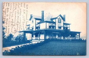 K1/ Sebring Ohio RPPC Postcard c1910 Blue Tint George Sebring Home  150