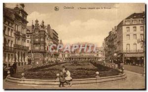 Old Postcard Ostend L & # 39Avenue Leopold to the Kursaal