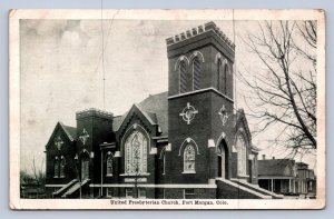 J89/ Fort Morgan Colorado Postcard c1910 United Presbyterian Church  406