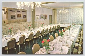 Decadent Dining & Interior Of Mangams Chateau~Theatre Restaurant~Lyons IL~Vtg PC