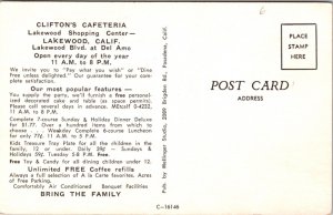 PC Clifton's Cafeteria Lakewood Blvd at Del Amo Shopping Center California