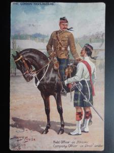 Harry Payne THE GORDON HIGHLANDERS Field Officer in Kharki c1917 Pub by R. Tuck