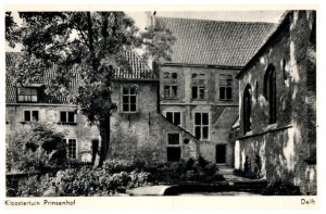 Monastery Garden Prinsenhof Delft Netherlands Black And White Postcard