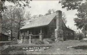 Ozarks Missouri or ARK Old Matt's Cabin BLAKE Real Photo Postcard