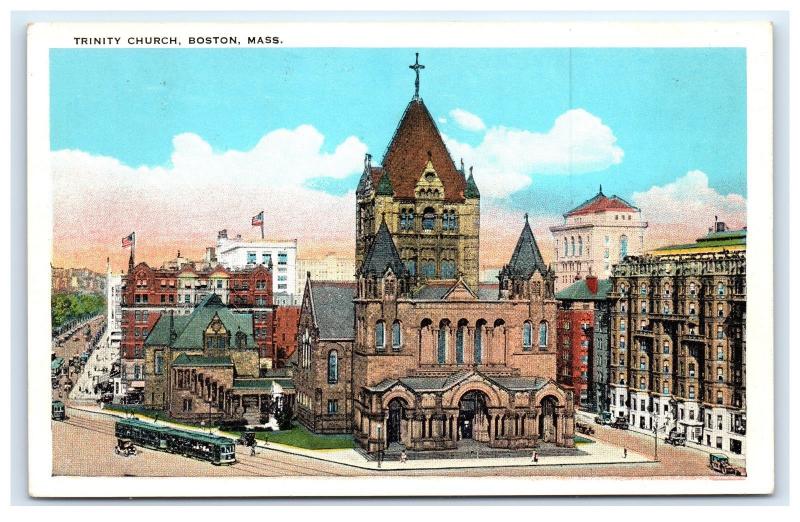 Postcard Trinity Church, Boston, MA B13