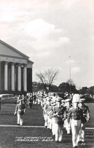 College Park Maryland University Marching Band Real Photo Postcard AA30468