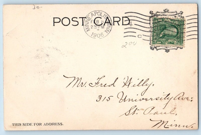 Outcault Signed Artist Postcard Woman With Dog The Best Of Friends Must Part