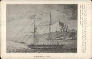 Barge Ship of Cleopatra c1905 UDB Postcard 